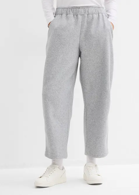 Pantaloni barrel in simil lana, bonprix