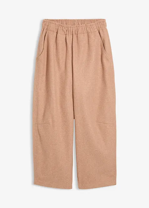 Pantaloni barrel in simil lana, bonprix