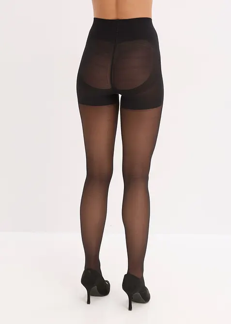 Collant coprenti con effetto push-up + controllo pancia + fascia comoda + compressione, 50 den, bonprix