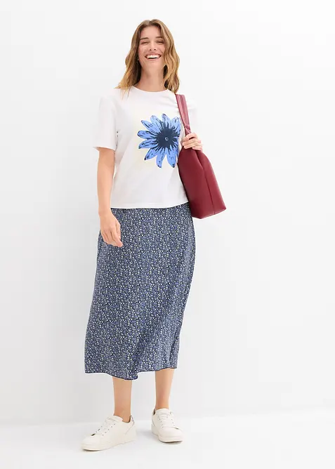 Gonna midi in viscosa fluente, bonprix