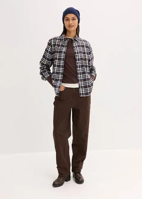 Camicia di flanella in puro cotone, bonprix