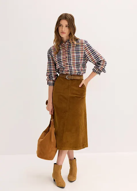 Camicia di flanella in puro cotone, bonprix