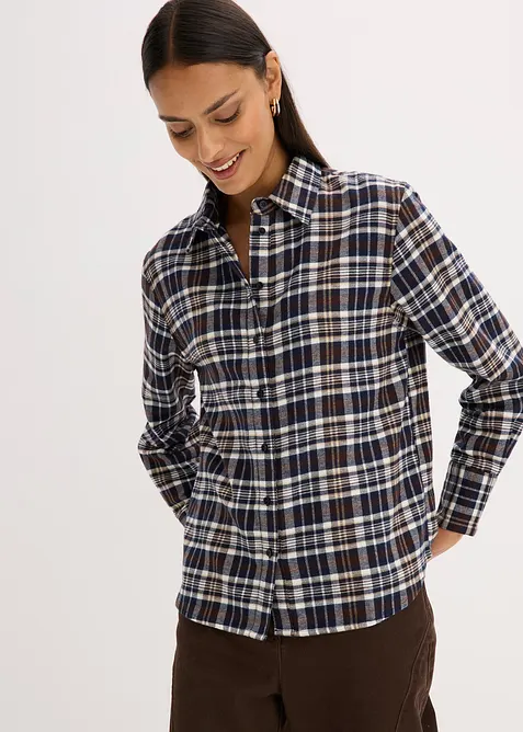 Camicia di flanella in puro cotone, bonprix