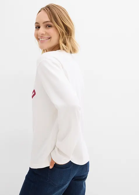 Maglia a maniche lunghe in puro cotone, bonprix