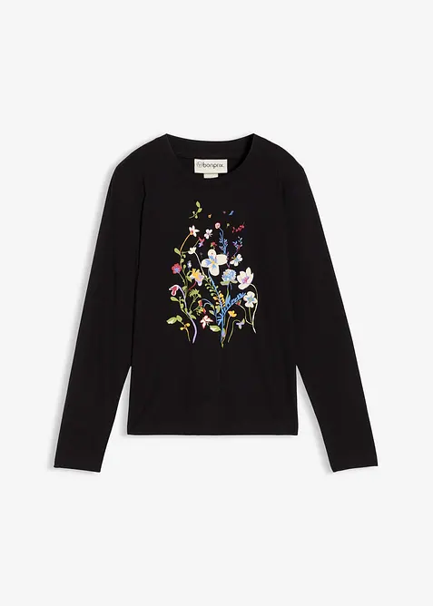 Maglia a maniche lunghe in puro cotone, bonprix