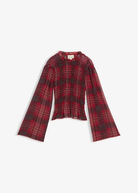 Blusa con inserto smock, bonprix