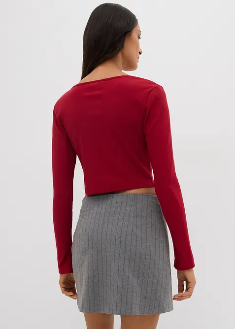 Maglia corta a costine, bonprix