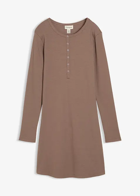 Abito in misto cotone elasticizzato a coste, bonprix