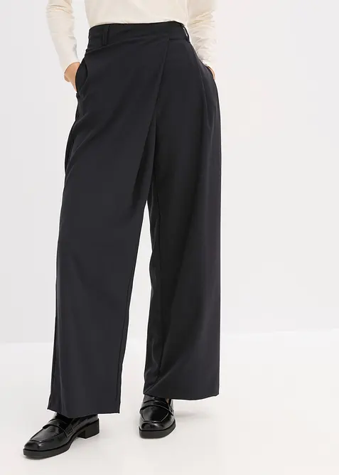 Pantaloni larghi in misto viscosa fluente, bonprix
