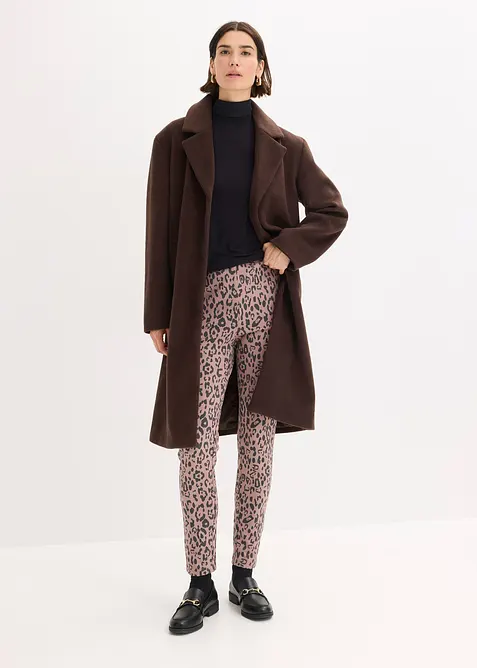 Pantaloni di viscosa in punto di Roma con vita elasticizzata, bonprix