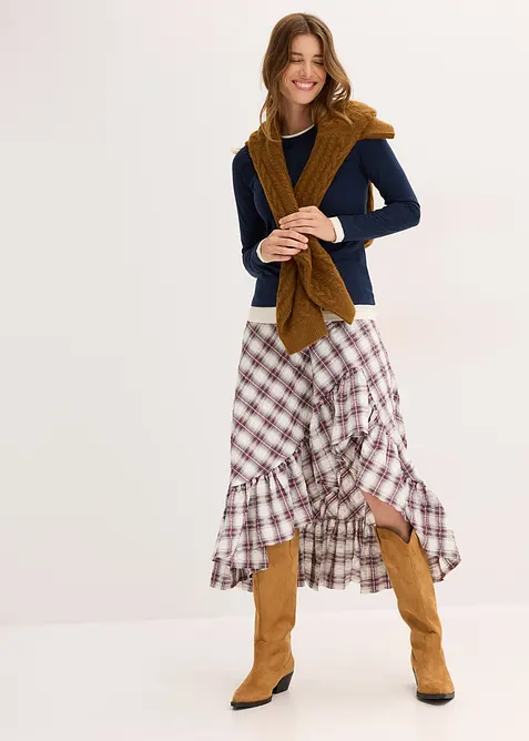 Maglia a maniche lunghe in misto cotone, bonprix