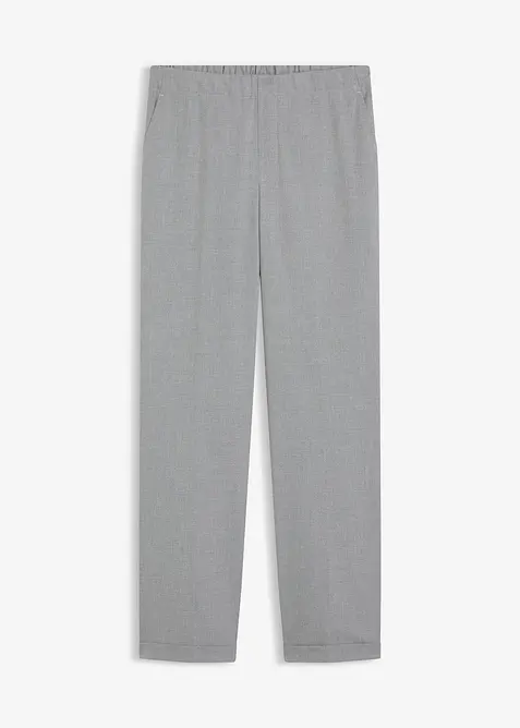 Pantaloni con elastico in vita e risvolto, bonprix