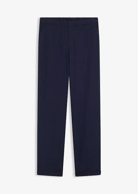 Pantaloni con elastico in vita e risvolto, bonprix