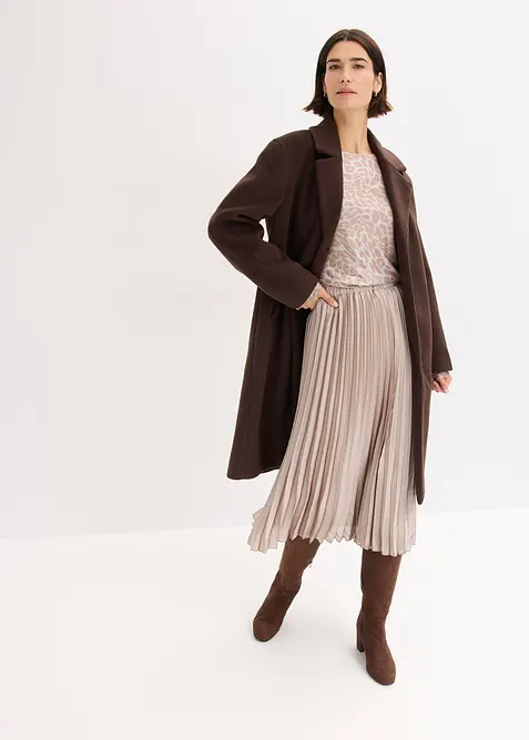 Maglia leopardata in fantasia lucida, bonprix