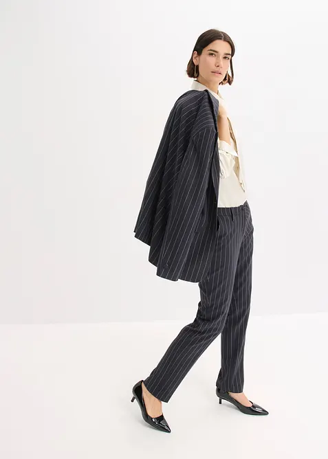 Camicetta in satin con cravatta staccabile (set 2 pezzi), bonprix