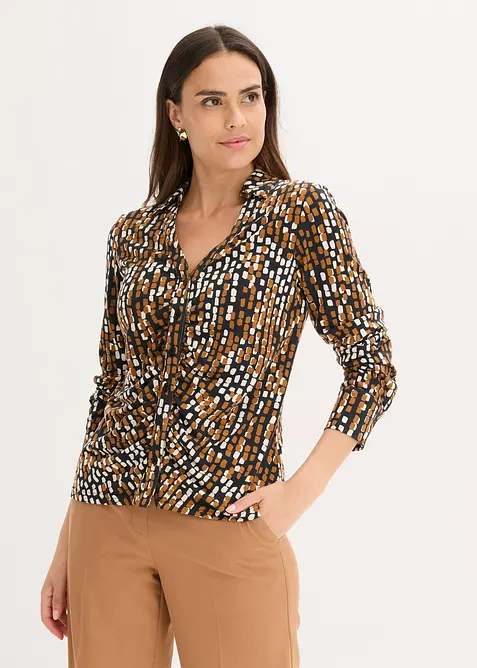 Blusa in jersey con viscosa, bonprix