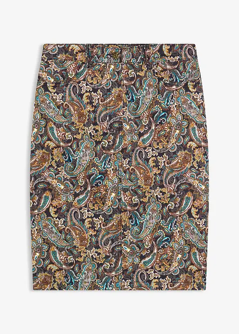 Gonna in misto cotone elasticizzato, bonprix