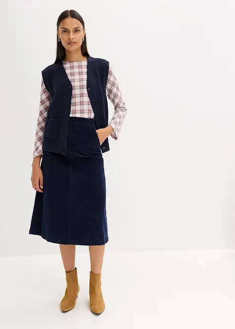 Gonna di velluto a coste, bonprix