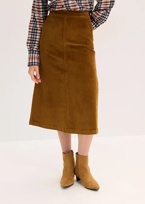 Gonna di velluto a coste, bonprix