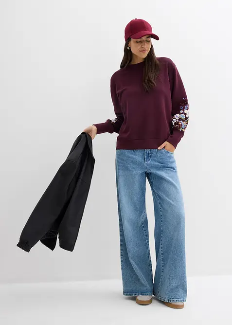 Felpa in misto cotone, bonprix