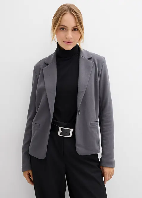 Blazer in felpa con viscosa fluente, bonprix