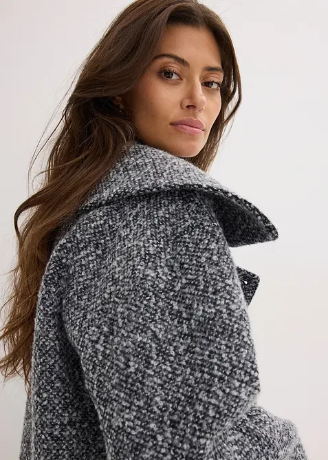 Cappotto corto in simil lana melange, bonprix