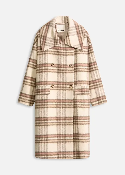 Cappotto oversize in misto lana morbido, bonprix