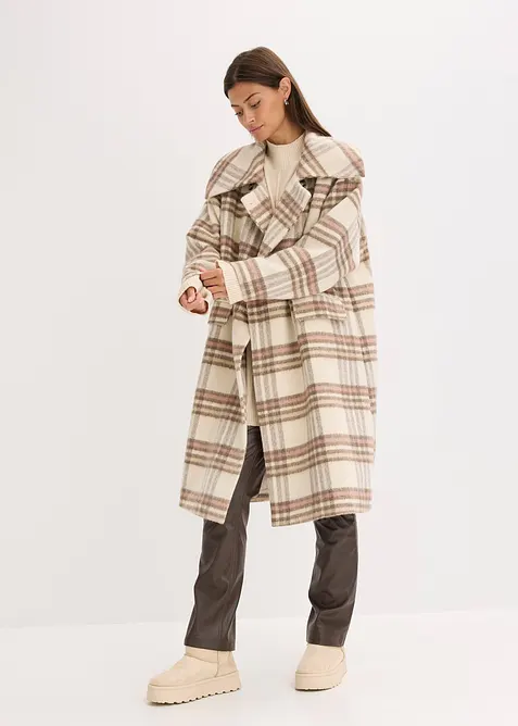 Cappotto oversize in misto lana morbido, bonprix