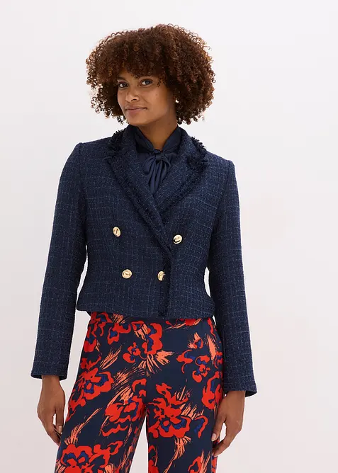 Blazer bouclé con bottoni decorativi, bonprix