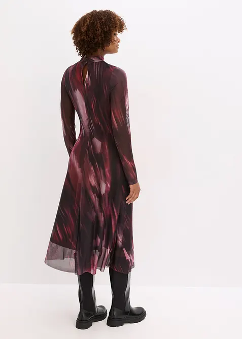 Abito midi in morbido mesh, bonprix