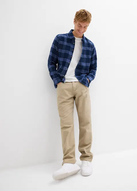 Camicia a maniche lunghe in flanella di puro cotone biologico, bonprix