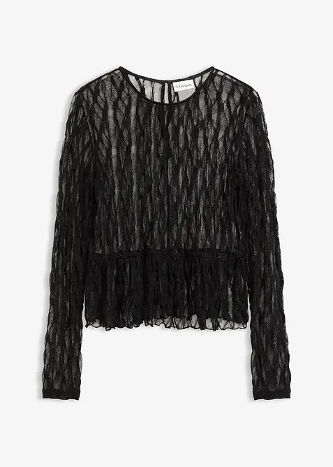 Maglia a maniche lunghe in pizzo, bonprix