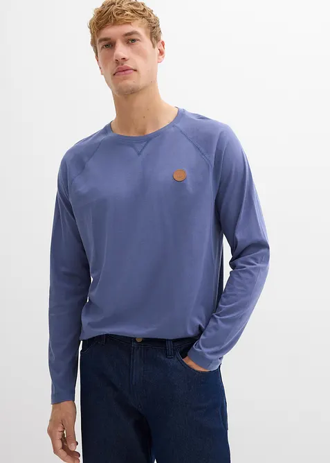 Maglia a maniche lunghe in puro cotone biologico (pacco da 2), bonprix