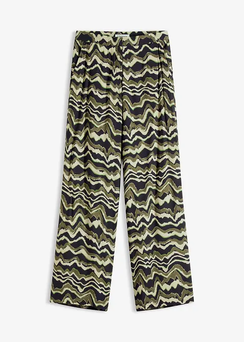 Pantaloni a palazzo in crêpe leggero di viscosa, bonprix