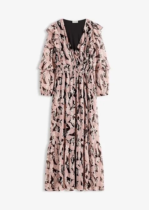 Abito di chiffon con volant, bonprix