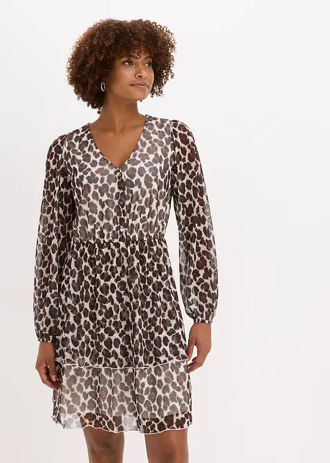 Abito tunica in morbido mesh, bonprix