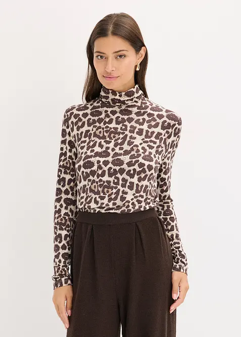 Maglia a maniche lunghe in misto viscosa morbido, bonprix