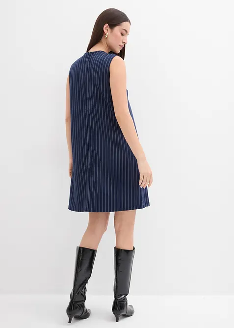 Miniabito gessato in misto viscosa, bonprix