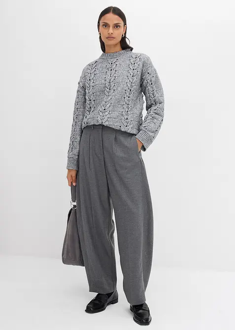 Pantaloni con cinta comoda in misto viscosa, bonprix