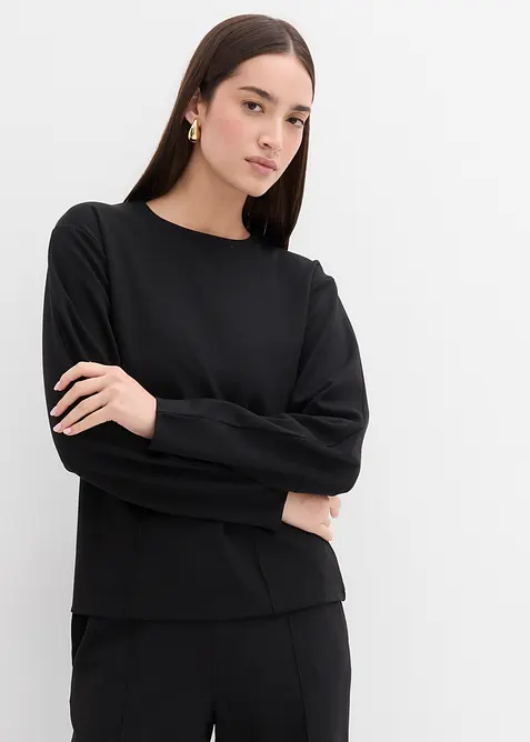 Maglia a maniche lunghe in punto di Roma, bonprix