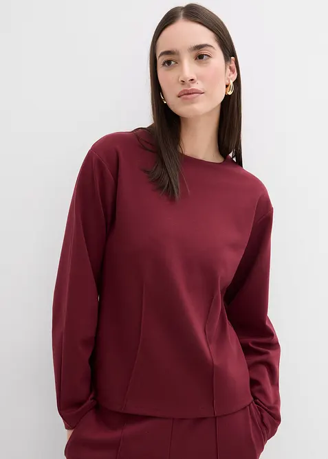 Maglia a maniche lunghe in punto di Roma, bonprix