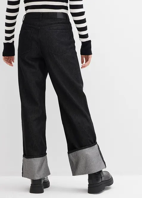 Jeans baggy, vita media, bonprix