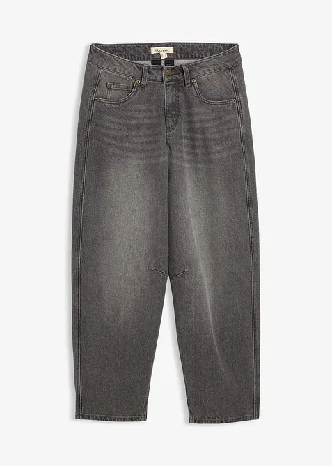 Jeans a palloncino, vita media, bonprix