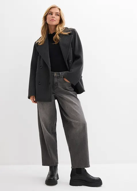 Jeans a palloncino, vita media, bonprix