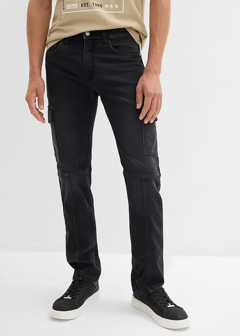 Jeans jogger cargo con girovita comodo regular fit, straight, bonprix
