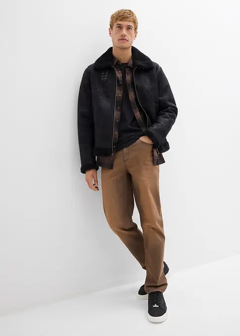 Jeans elasticizzati leggeri con girovita comodo e lavaggio vintage, classic fit, bonprix