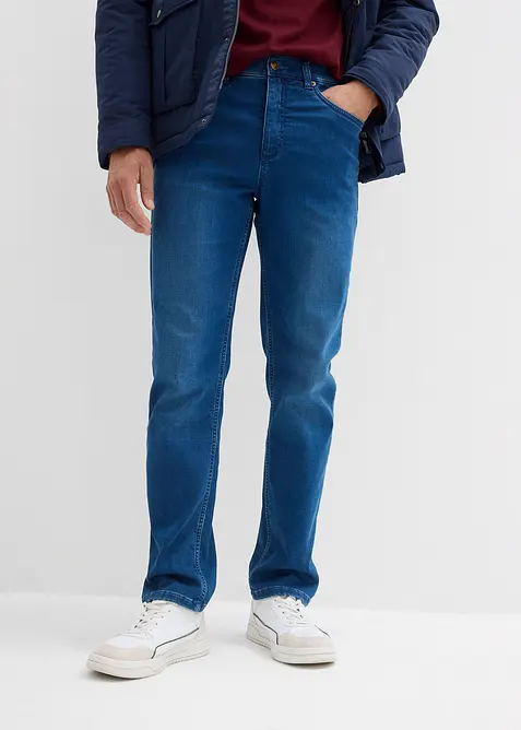 Jeans classic fit in denim felpato con girovita comodo, straight, bonprix