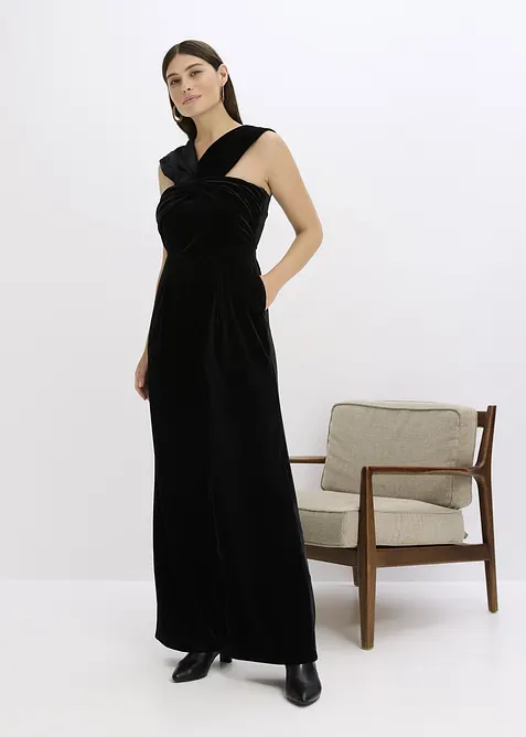 Tuta elegante in jersey di velluto fluente, bonprix