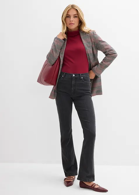 Jeans bootcut, vita alta, bonprix