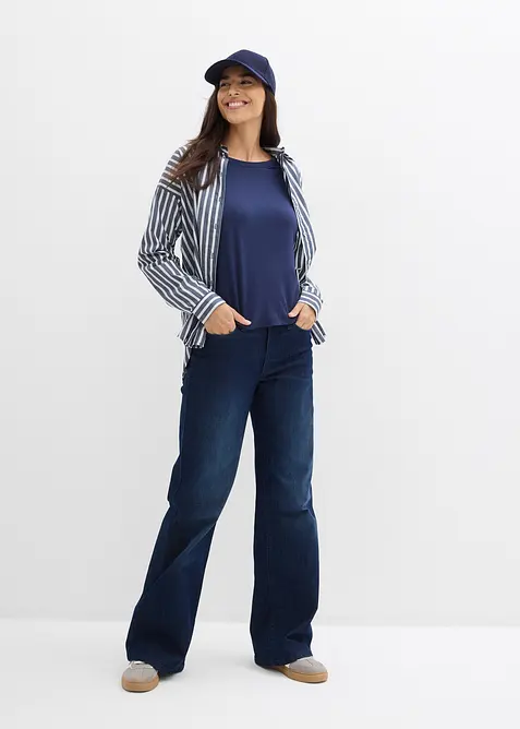 T-shirt oversize in fluido misto viscosa ed elastan, bonprix